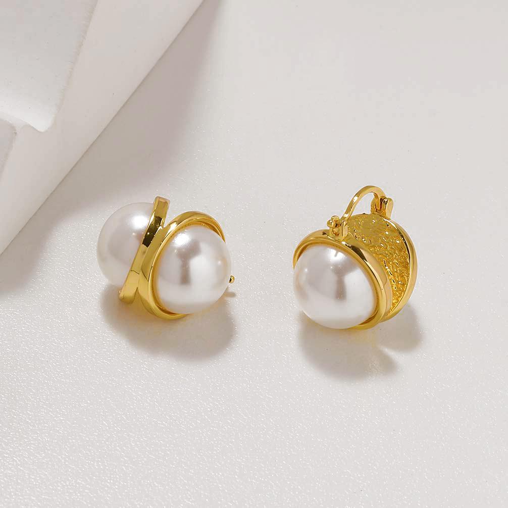 

Чувство моды, дизайн, индивидуальность, двухсторонние жемчужные серьги, высококачественные, простые, легкие, роскошные, ретро-серьги для женщин