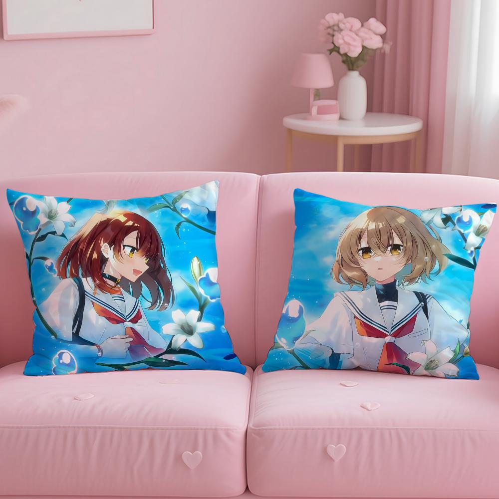 Watashio Tabetai Hito De Nashi Cushion Cover Comfortable Reversible Pillow Cover Ideal For Car Sofa Bedroom & Beyond