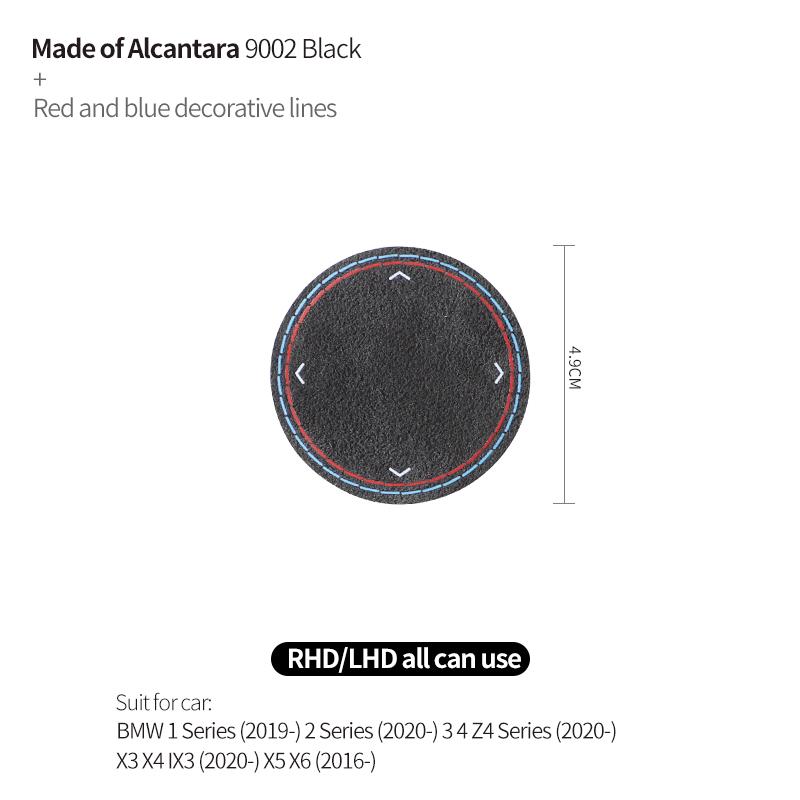 AAAPH1 For BMW 1er/2er/3er/4er/z4 Series Made of Alcantara Multimedia Switch Knob Trim Sticker Car Interior Custom Tuning Accessories
