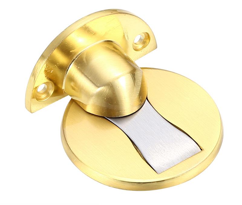 Invisible Magnetic Door Stopper Stainless Steel Punch-free Windproof Mechanical Self-locking Door Stop Door Stopper