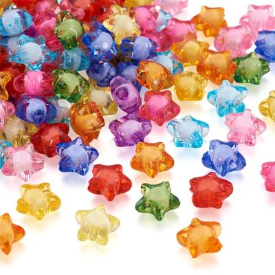 14/35/54 חתיכות של אקריליק רב תכליתי בסגנון אלגנטי כוכב קישוט חרוזים DIY צמיד שרשרת עגילי מחזיק מפתחות צמיד קרסול