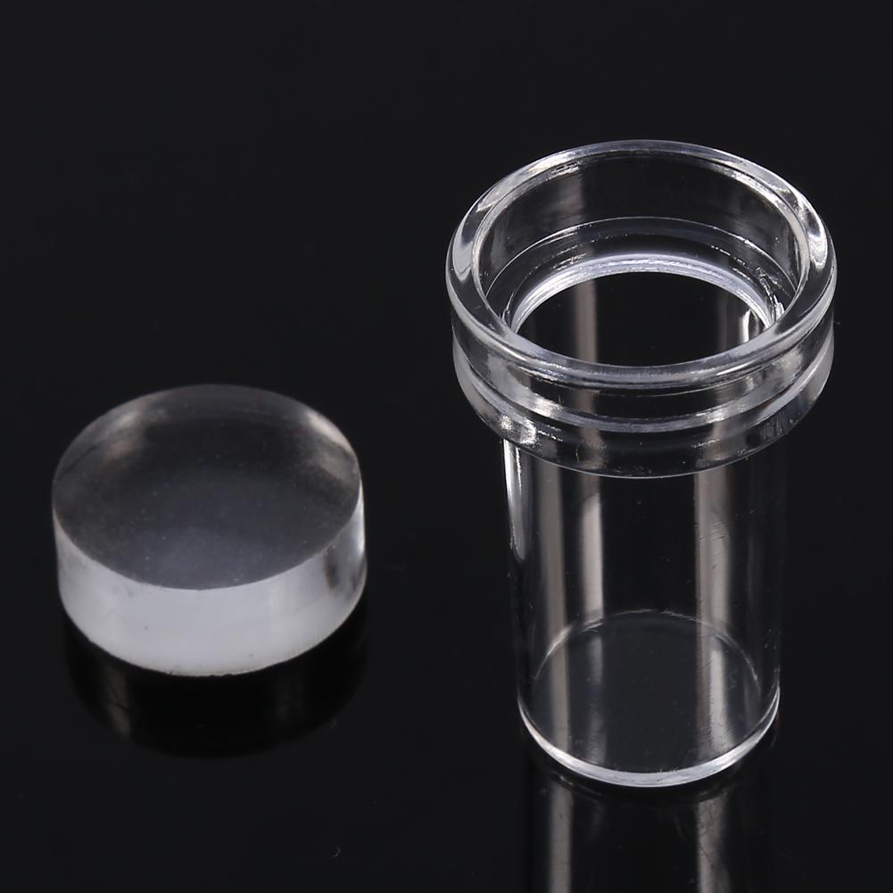 Fashionable Transparent Silicone Nail Polish Transfer Stamper & Scraper Set Manicure Tool