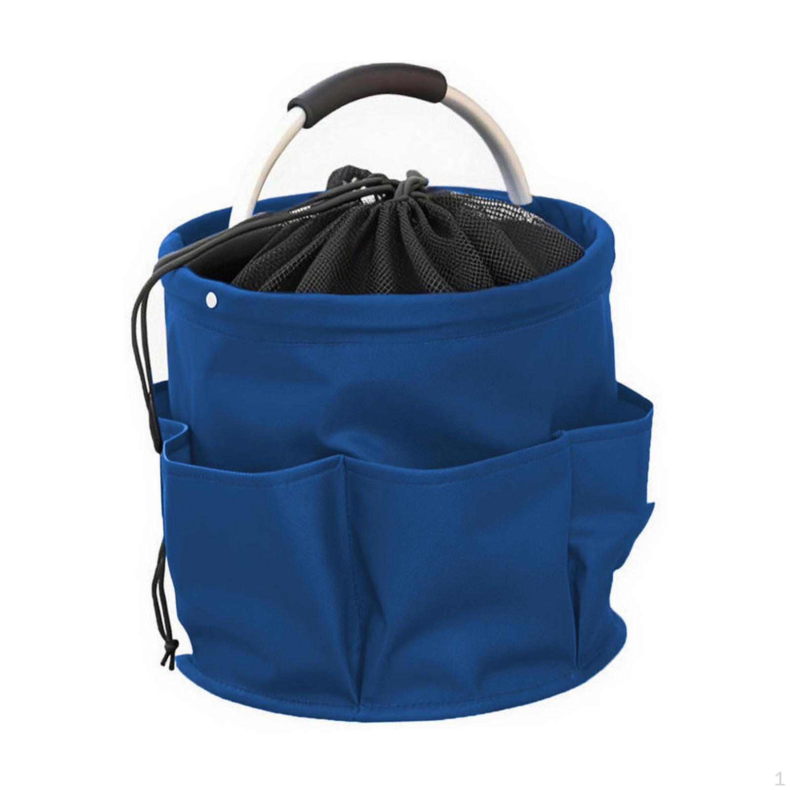 

Складная корзина с ручкой, затягивающимся шнурком, органайзер для пикника, ванной комнаты, для пляжа темно-синий