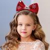 Sequins Christmas Hairband Non-slip Christmas Headband Elegant Bowknot Hair Hoop  Girls