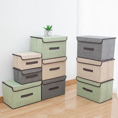 NEW Home Fabric Foldable Linen Organizing Box Multifu Non-woven Fabric Dust-proof Storage Box Dormitory Interior Storage Boxs