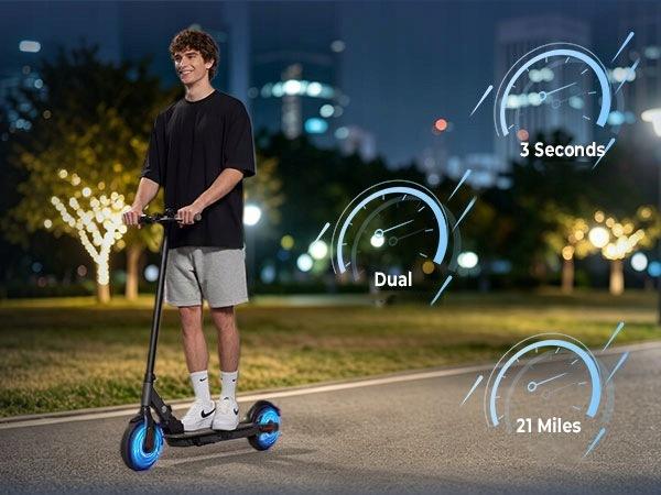 500W Electric Scooter W3C, 34km Range, 7.8Ah, Run-Flat Tires, App Support