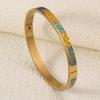 Stainless Steel Chinese Enamel Bracelet Chic Women's Hand Bracelet  Gifts for Women Girl