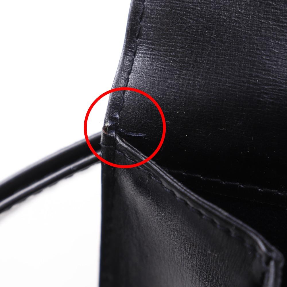 Gucci Old Gucci Shoulder Bag Vintage Black Calfskin Women Used