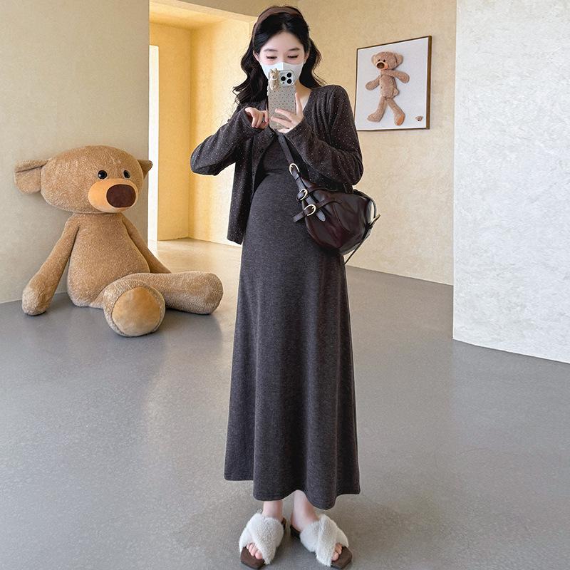 Korean Style 2-Piece Maternity Dress Set - Spring 2026 Collection 2XL