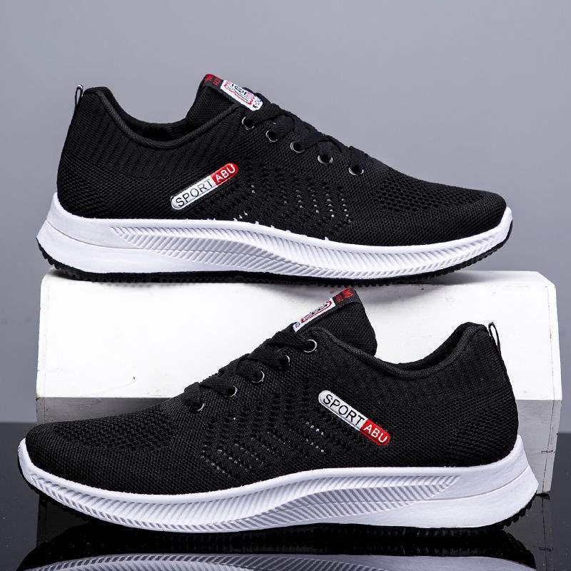 Spring and Autumn Breathable Flying Weaving Men's Shoes Summer Sports Casual Shoes ** Stream Men's Single Mesh Shoes