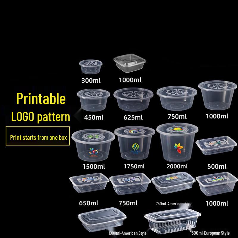 Disposable Round PP Food Container Bowls with Lids