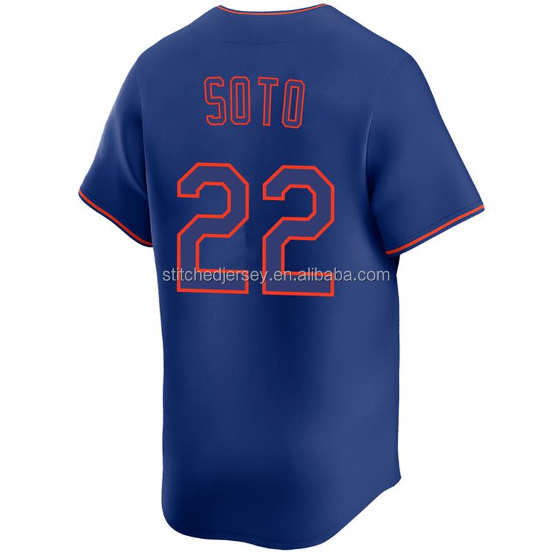 2026 Heißer Stil Herren Genäht #12 #18 #22 Darryl Strawberry Francisco Lindor Juan Soto Baseballtrikot