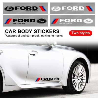 2 pièces Autocollant 3D de porte latérale de voiture Badge Autocollant Décoration Pour Focus Mk2 Party Mk3 Ranger Mondeo Mk4 Fiest