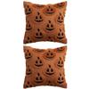 2Pcd Halloweens Decorative Pillow Cover Soft Pumpkins Designs for Living Room J0MC