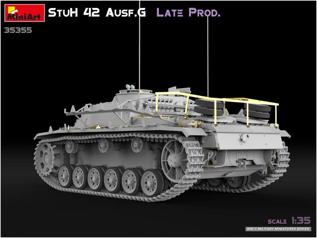 MiniArt Scale German Assault Howitzer 42 G Late Production Plastic Model MA35355 1/35 10.5cm Ausf.
