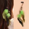 1PC Ethnic Style Decorative Tassel Secure-Grip Clip Natural Hairpin Lightweight Hair Bohemian Feather Delicate