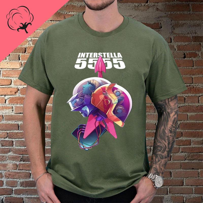T-Shirts Daft Punk Grafik-T-Shirts Beliebte Mode Musikliebhaber Geschenk Punk Band Baumwolle Kurzarm Druck Unisex Kleidung
