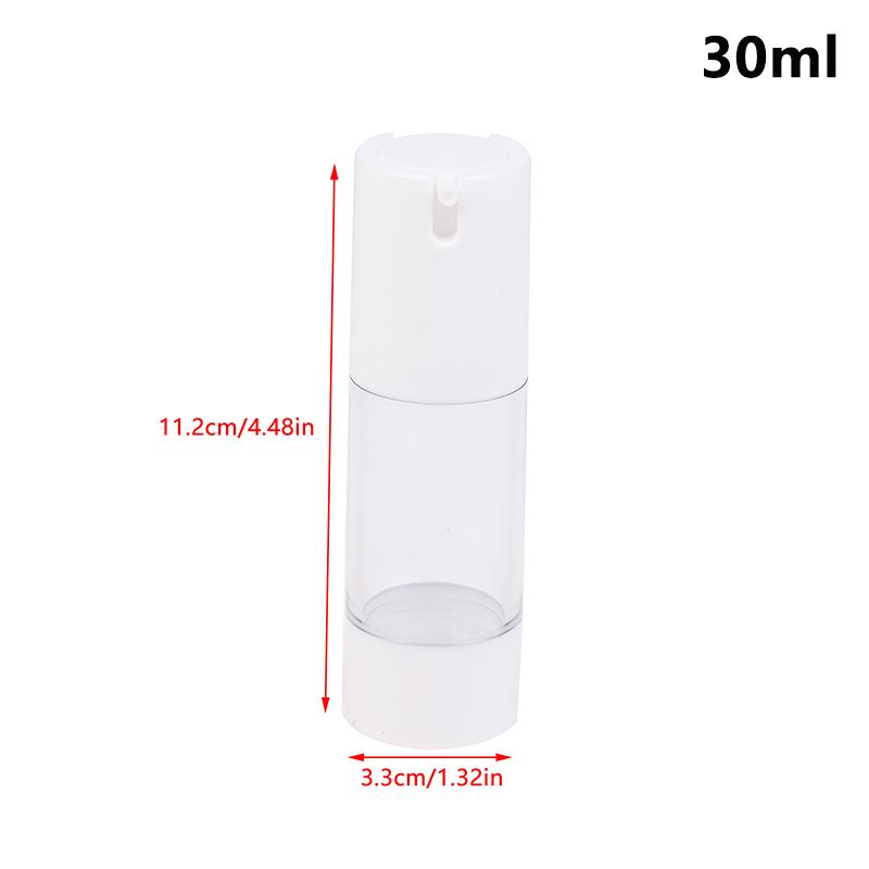 

1Pcs 15/30/50Ml Luxury Empty Airless Pump Bottles Mini Portable Vacuum Cosmetic Lotion Treatment Travel Container Dispenser 30ML белый