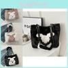 Chic And Casual Plush Tote Bag For College Students Spacious And Trendy Design