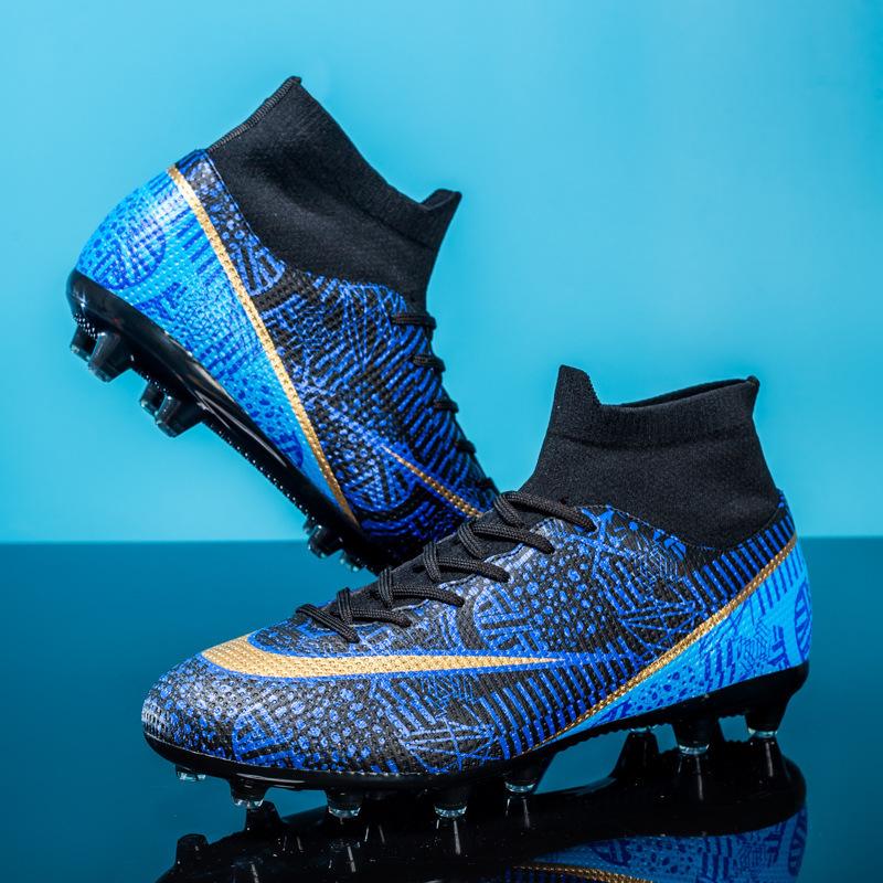 Match Artificial Turf Nailed Couple Children's Football Training Shoes Women's High Top Football Shoes Men's Sports