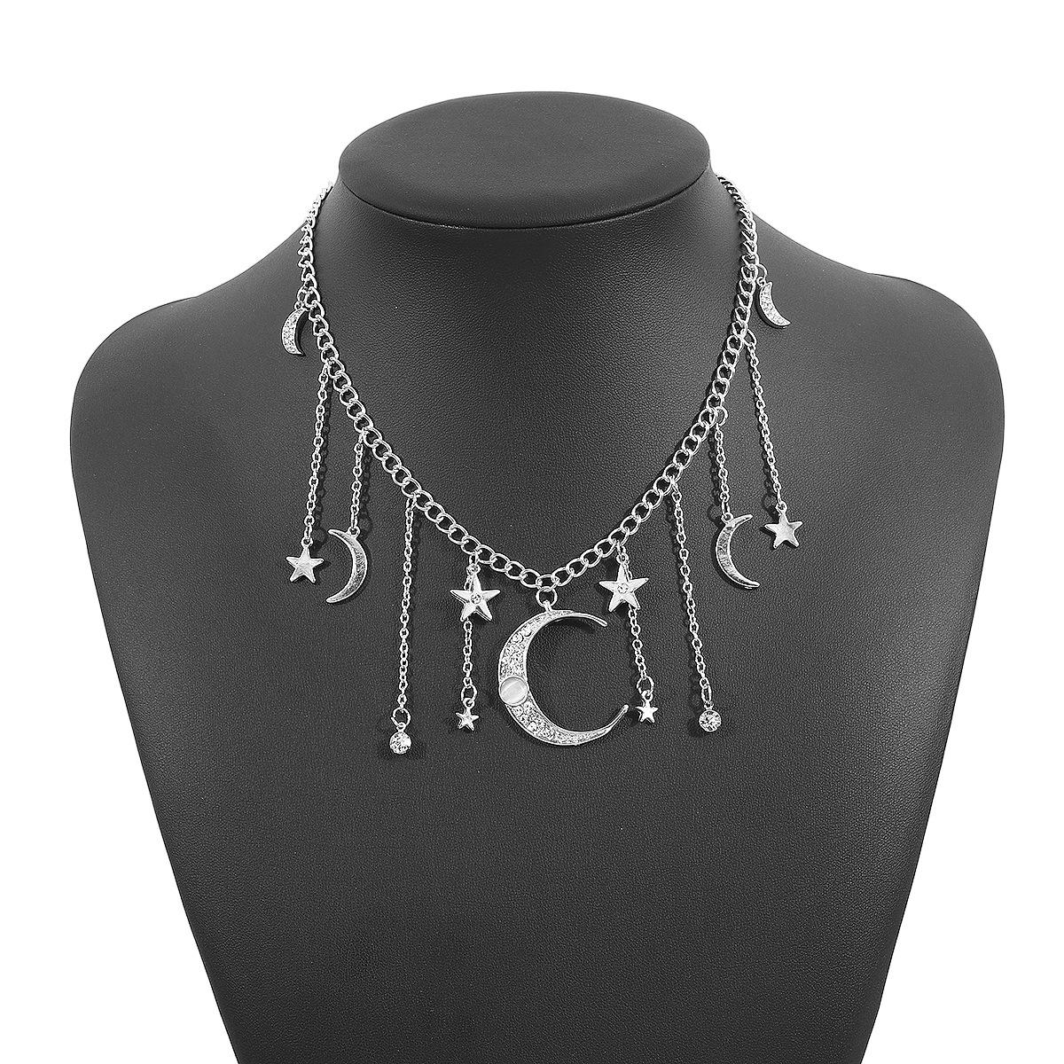 

Tooxika Star Moon Pendant Necklace Sexy Bikini Tassel Chain Waist Chain Female