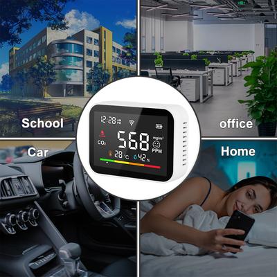 CO2 Detector 2.8 Inch Large Screen WiFi Smart Real Time Monitoring CO2 Tester for Household