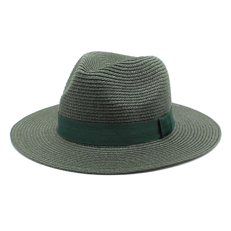 Unisex Summer Panama Sun Hat - Fashionable Straw Braid Fedora for Outdoor and Beach Wear.
