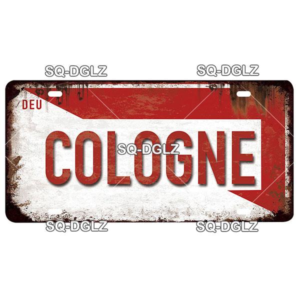 [SQ-DGLZ]Germany City License Plate Metal Sign Vintage Plaque Tin Sign Wall Decor Bar Decor BERLIN Team Flag Poster