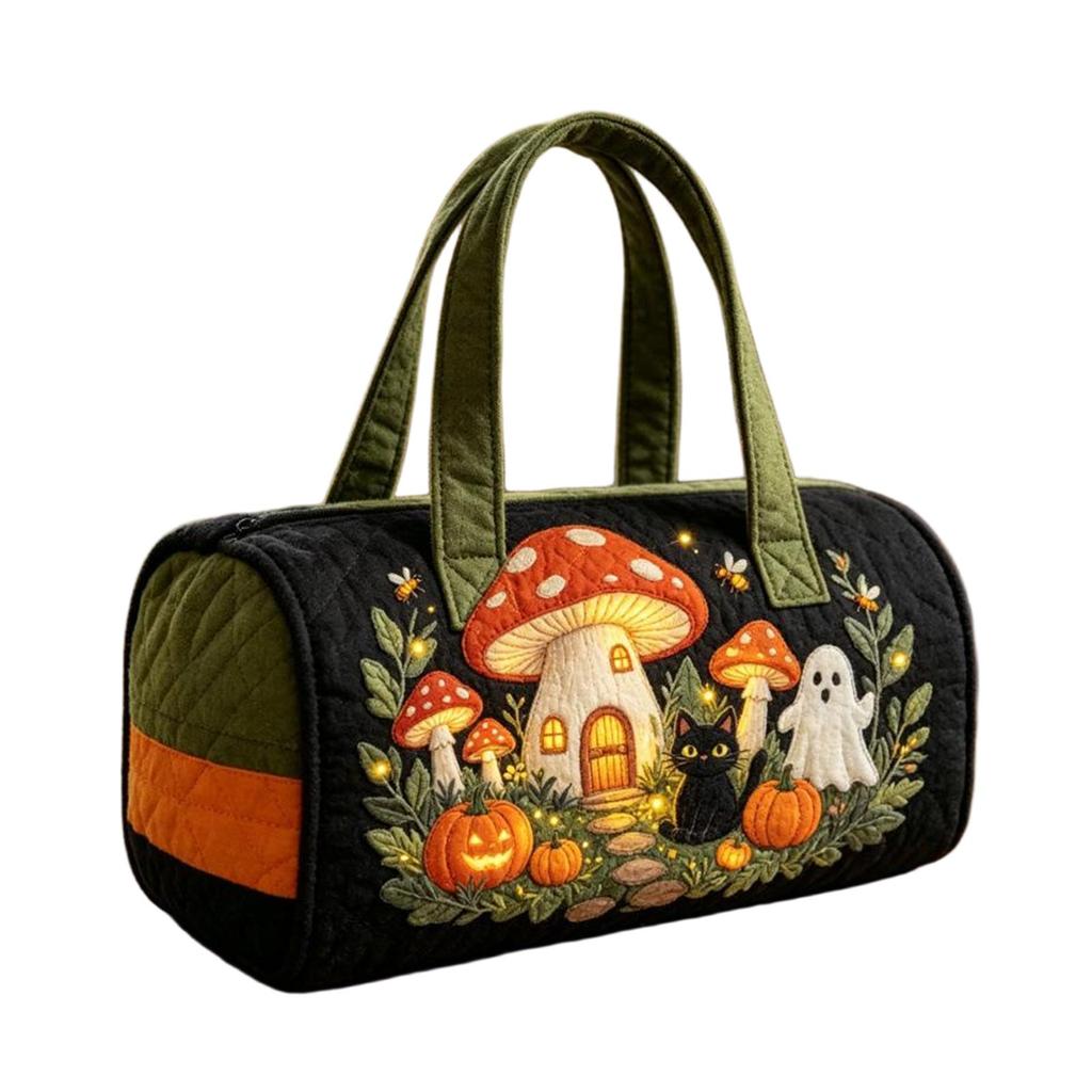 Damen Stepp-Baumwolle Fußball-Print Reisetasche, Stilvolle Yoga Übernachtungs-Handtasche