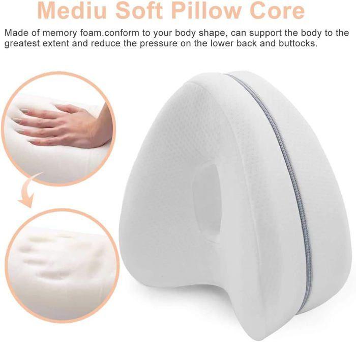 Leg Pillow Coussins relève-Jambes pour Jambe avec Mousse à mémoire de Forme Coussin orthopédique pour dormeurs latéraux