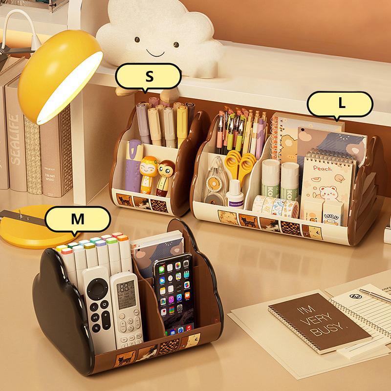 Desktop Storage Box, Pen Holder, Stationery Organizer, Cosmetic Compartment Storage Box, Office Desk Miscellaneous Item Rack