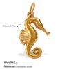 Ocean Element Conch Shell Pendant Accessories Stainless Steel Gold-Plated Beach Wind Accessories