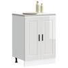 Vidaxl Kitchen Base Cabinet, Porto, White, Wood-based Material