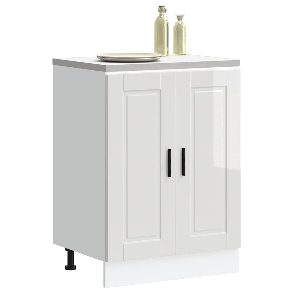 Vidaxl Kitchen Base Cabinet, Porto, White, Wood-based Material