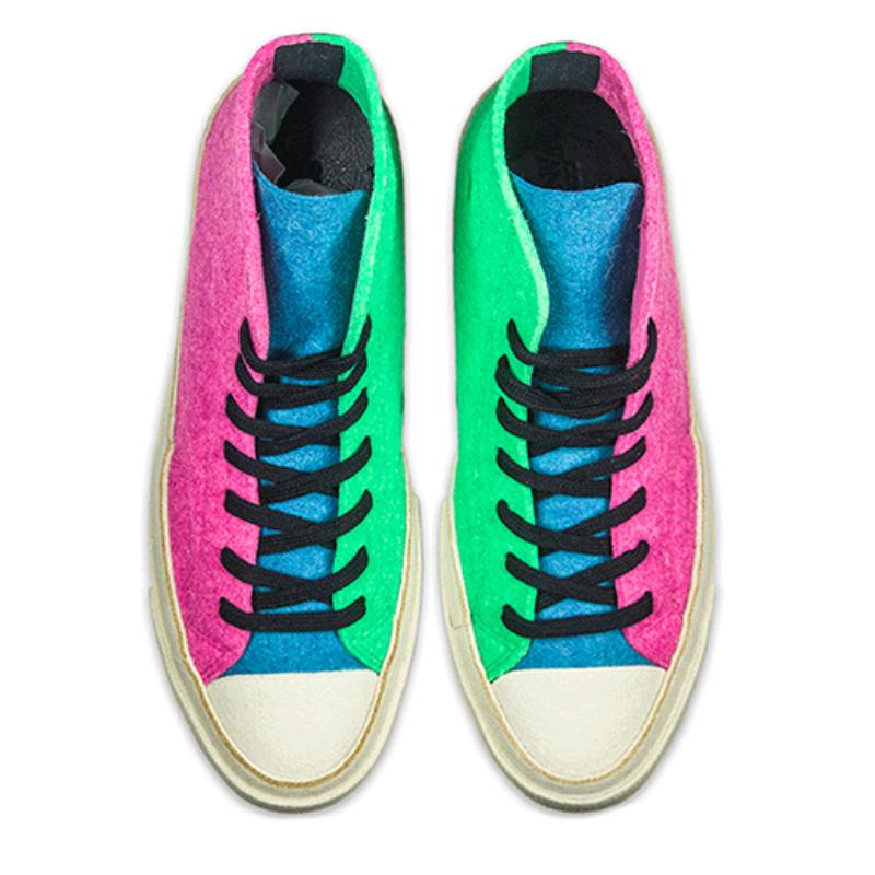 J.W.Anderson X Converse 1970s Hi "Fuchsia Purple Island Green" Casual Non-Slip Abrasion Shoes Unisex Pink