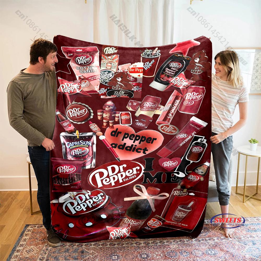 1PC Dr. P-Pepper Blanket 3D Flannel Plush Decorative Bed Blanket - Super Soft, Lightweight, Warm Cozy for Couch Sofa, Home Decor
