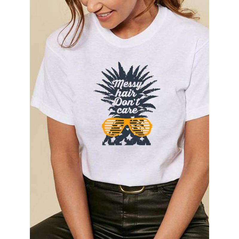 

Летний топ с круглым вырезом и принтом Rose Love Festival, модные повседневные футболки с короткими рукавами для женщин из чистого хлопка XXXL