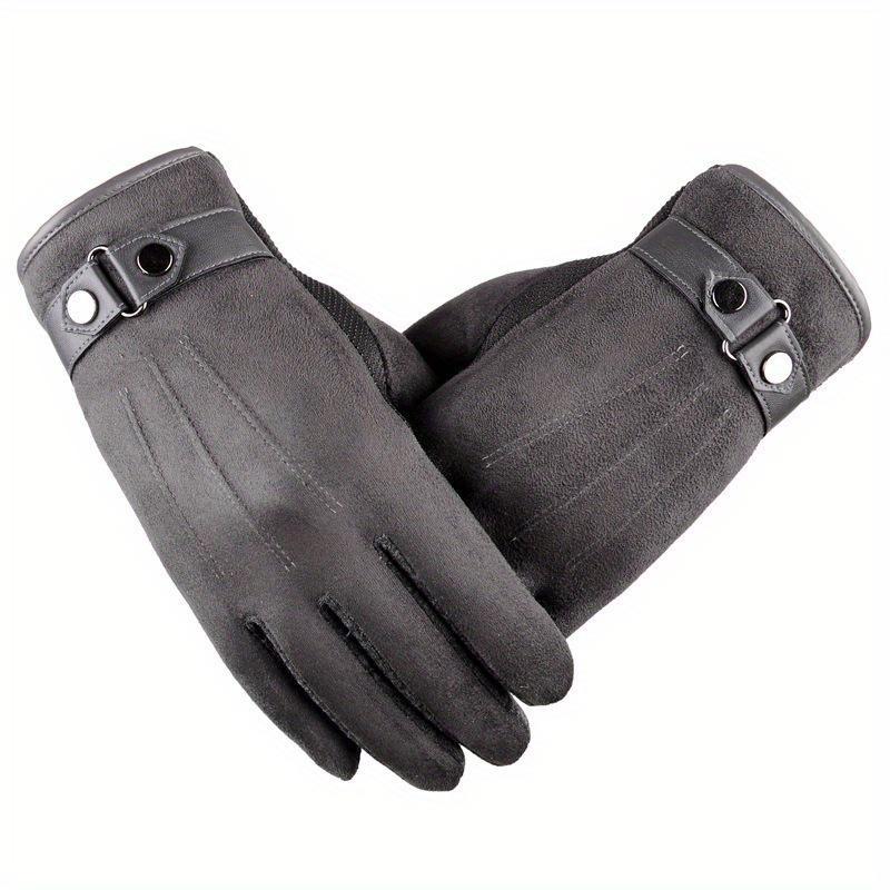 Men's Touch Screen Leather Warm Gloves Thermal Fleece Lined Driving Winter Gift