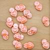 Glazed Ceramic Heart Beads with Vertical Holes for DIY Jewelry and Crafts