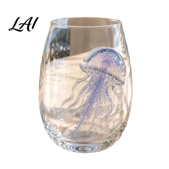 Spezialglasware für Partys Oktopus Glasbecher Ozean Wale Seepferdchen Krabben Quallen Cocktailglas Zuhause Küstenverzierung Bar Handgefertigt