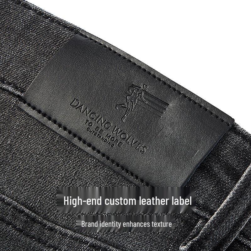 Dancing with Wolves Men's Casual Stretch Denim Jeans