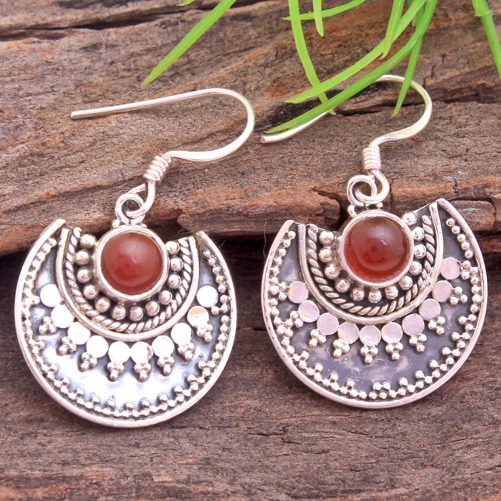 Moonstone Silver Earring, Handmade Earring, Silver Jewelry, 925 Sterling Silver, Gemstone Jewelry, Gift For Mum