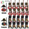 New Kids Toys Napoleonic Wars General Soldier Building Blocks Imperial Navy Mini Action Figures Toys For Kids Birthday Gifts