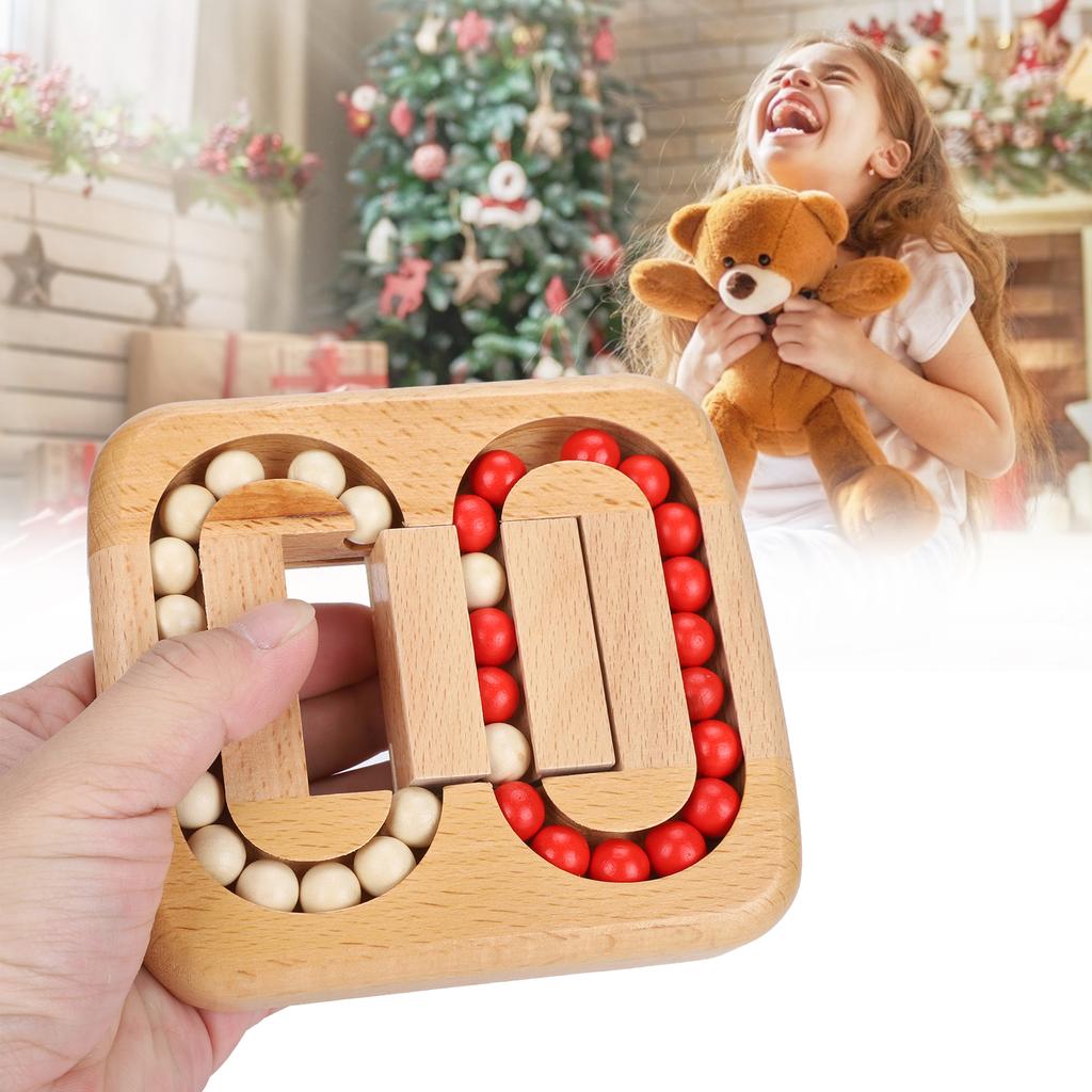  Ball Wooden Toy Luban Lock Unlock Adult Kids Science Education Maze Game Puzzle