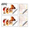 Removable Holiday Glass Stickers Christmas Cute Fox Static Window Clings Santa Hat Snowflake Gift Tree Pattern Decal Decals Self-Adhesive Winter for