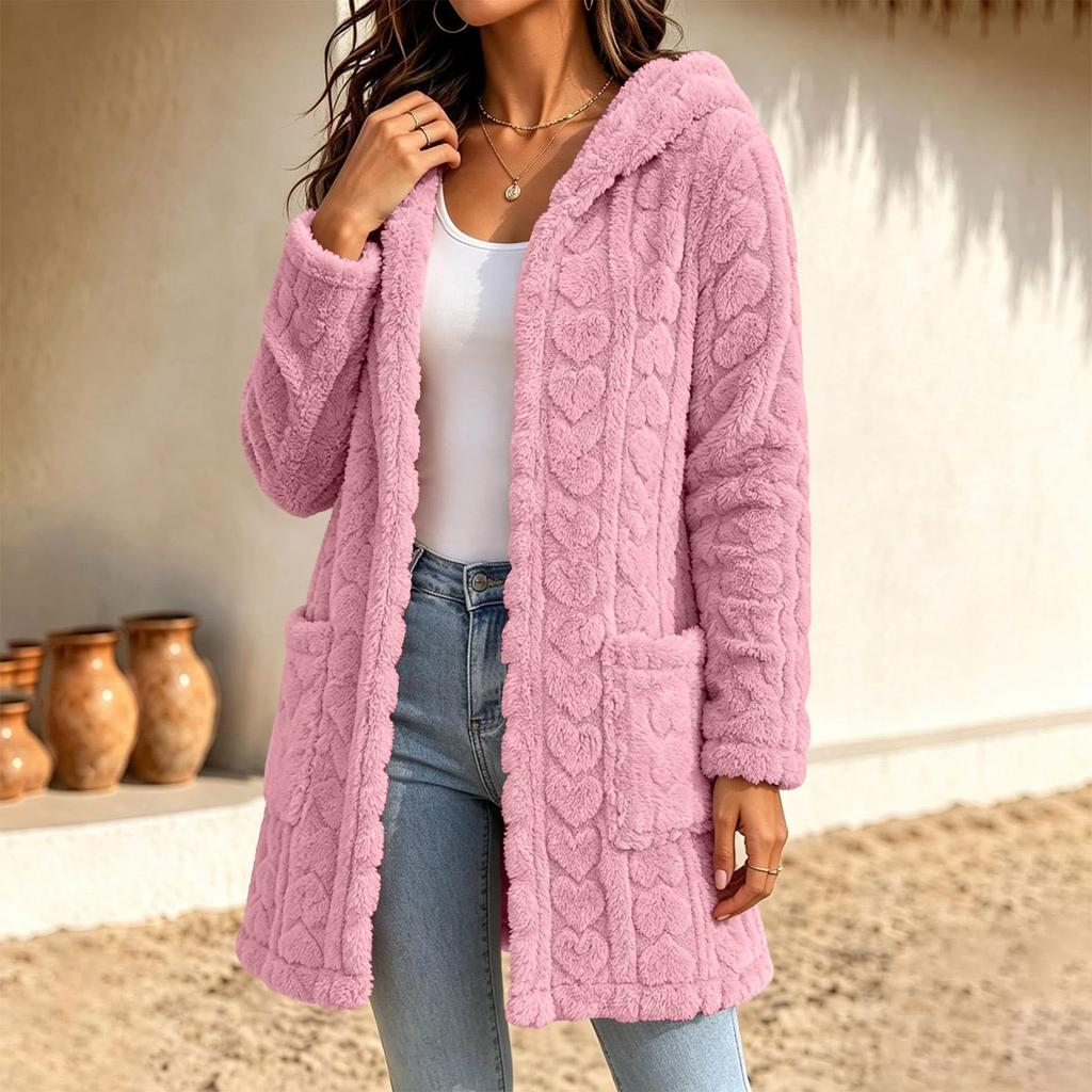 Women's Double-Sided Long Coat, Cute Casual Outerwear for Fall and Winter
