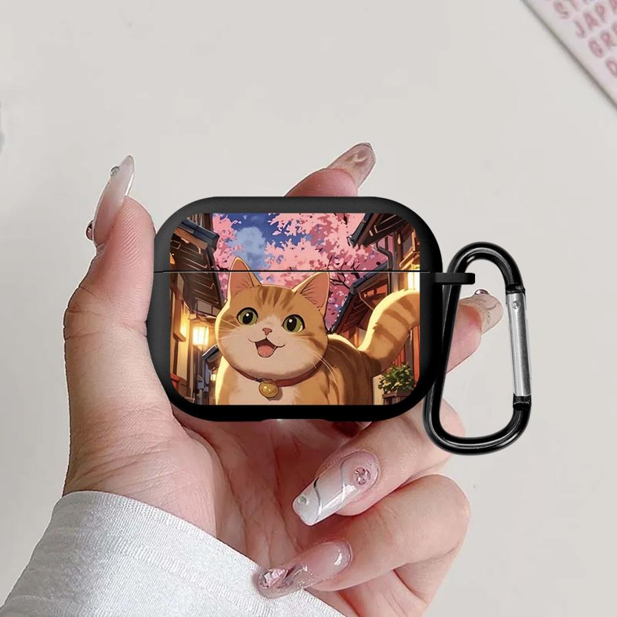 Earphone Cases Cover Case For Airpods 3 Pro 4 Pro3 1 Pro2 2 Rustic Headscarf Cat Airpods 4