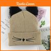 Stylish Cat Ears Women Hat Knitted Acrylic Warm Winter Beanie Caps For Ultimate Warmth