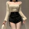Plus Size Black Pleated Drawstring Shorts - Korean Style Sweet and Spicy Hip-Hugging ElastiFit Slimming Casual Women's Hot Pants