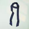 French Black and White Polka Dot Thin and Narrow Strip Necklace Tie Neck High-end Hanging Neck Fashion High-end Silk Scarf Temperament Necklace